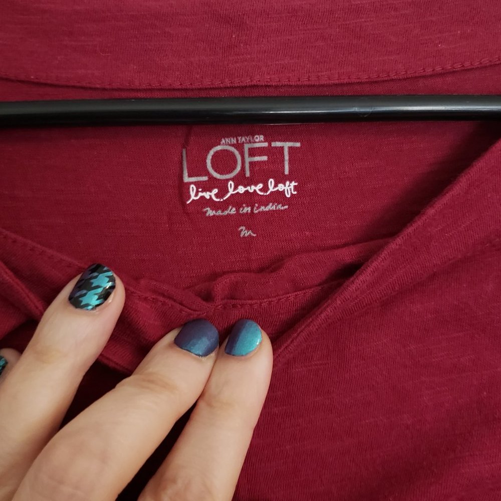 Loft, Dark Red Long sleeve, M - Picture 2 of 2